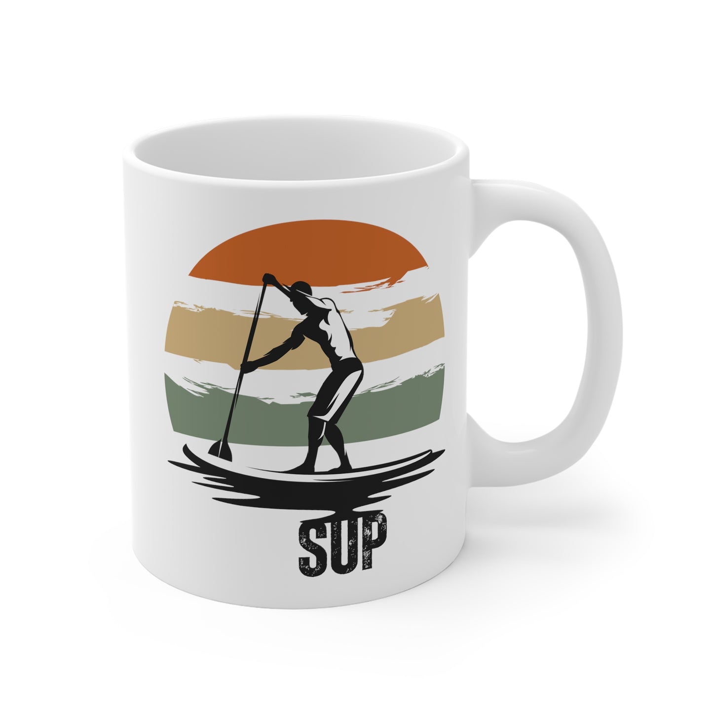 Men's Retro Sunset SUP Mug - Stand Up Paddle-boarding Gift