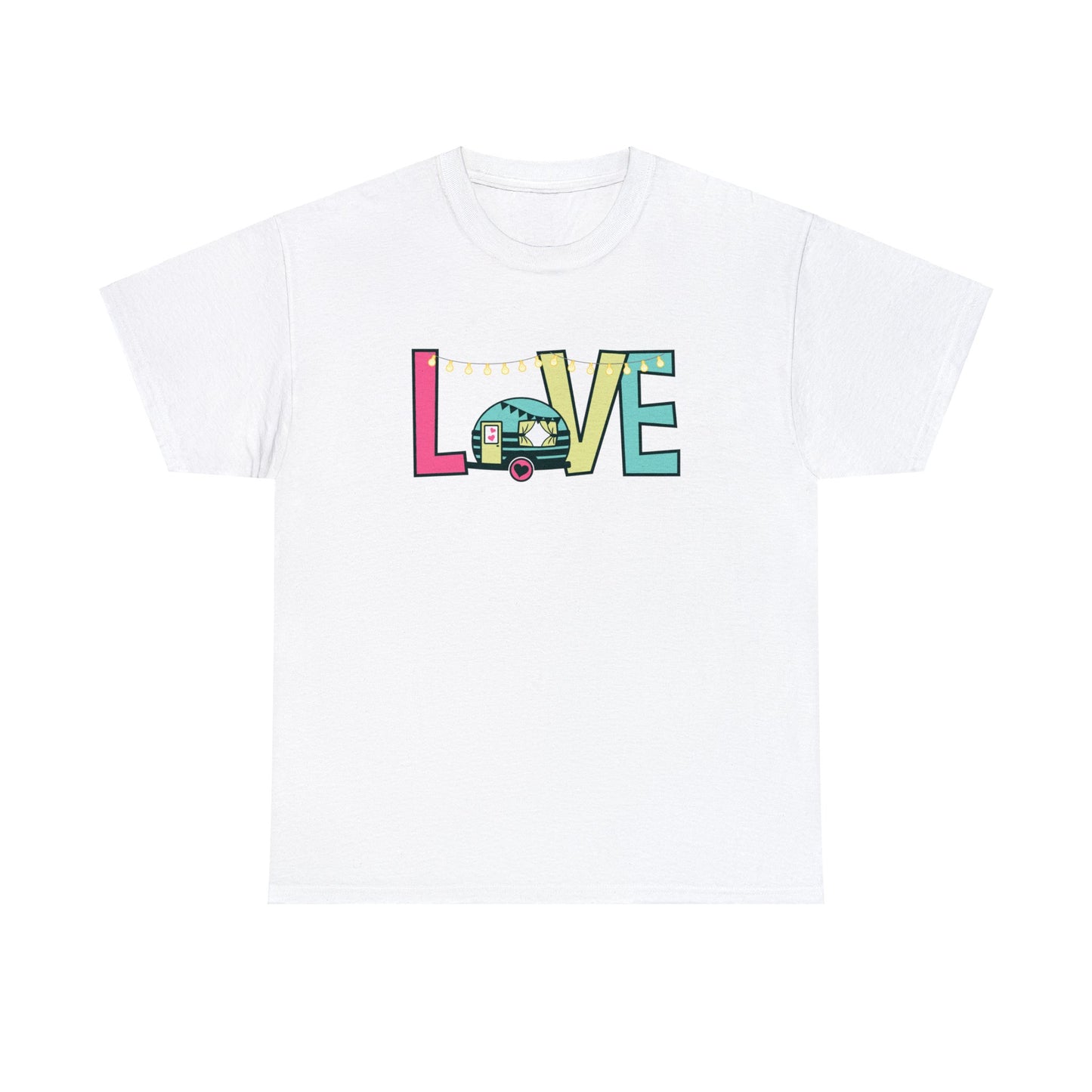 Unisex Pastel LOVE Caravanning T-shirt for Adults and Youths