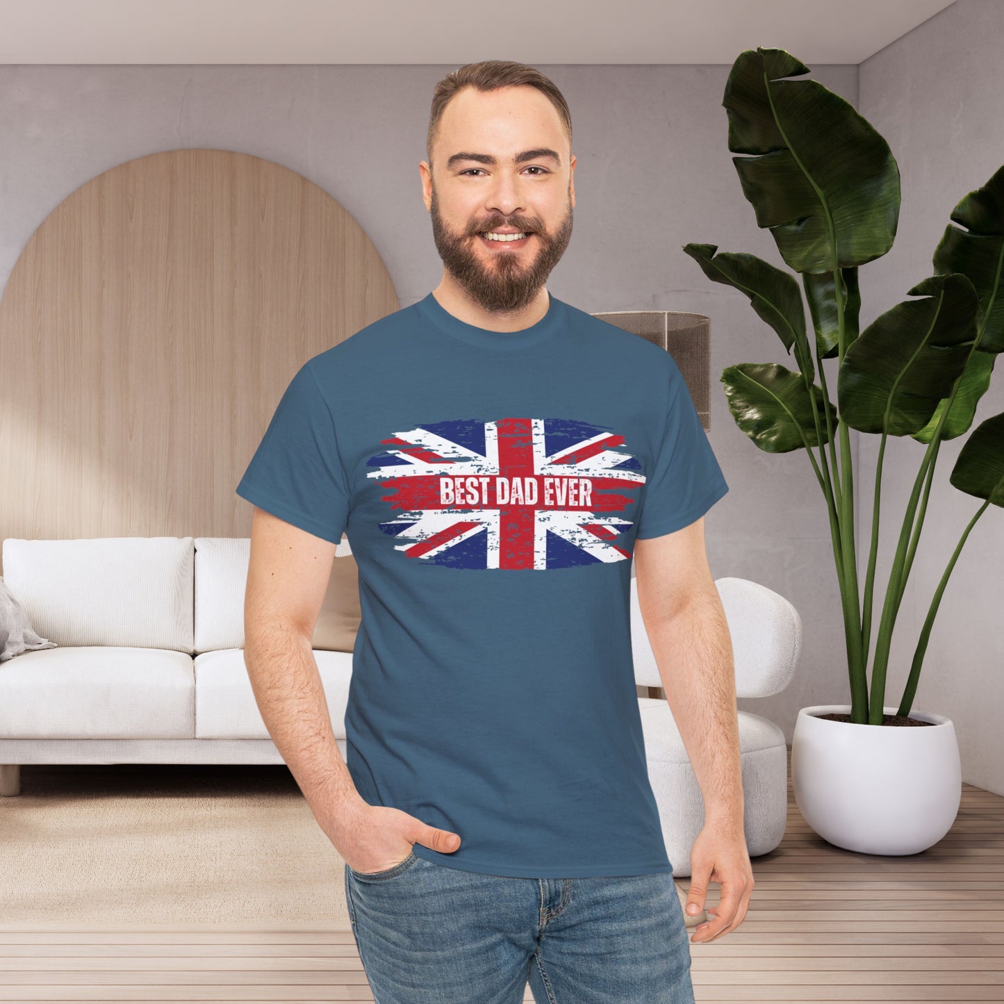 Best Dad Ever Patriotic Shirt - Father's Day Union Jack Shirt