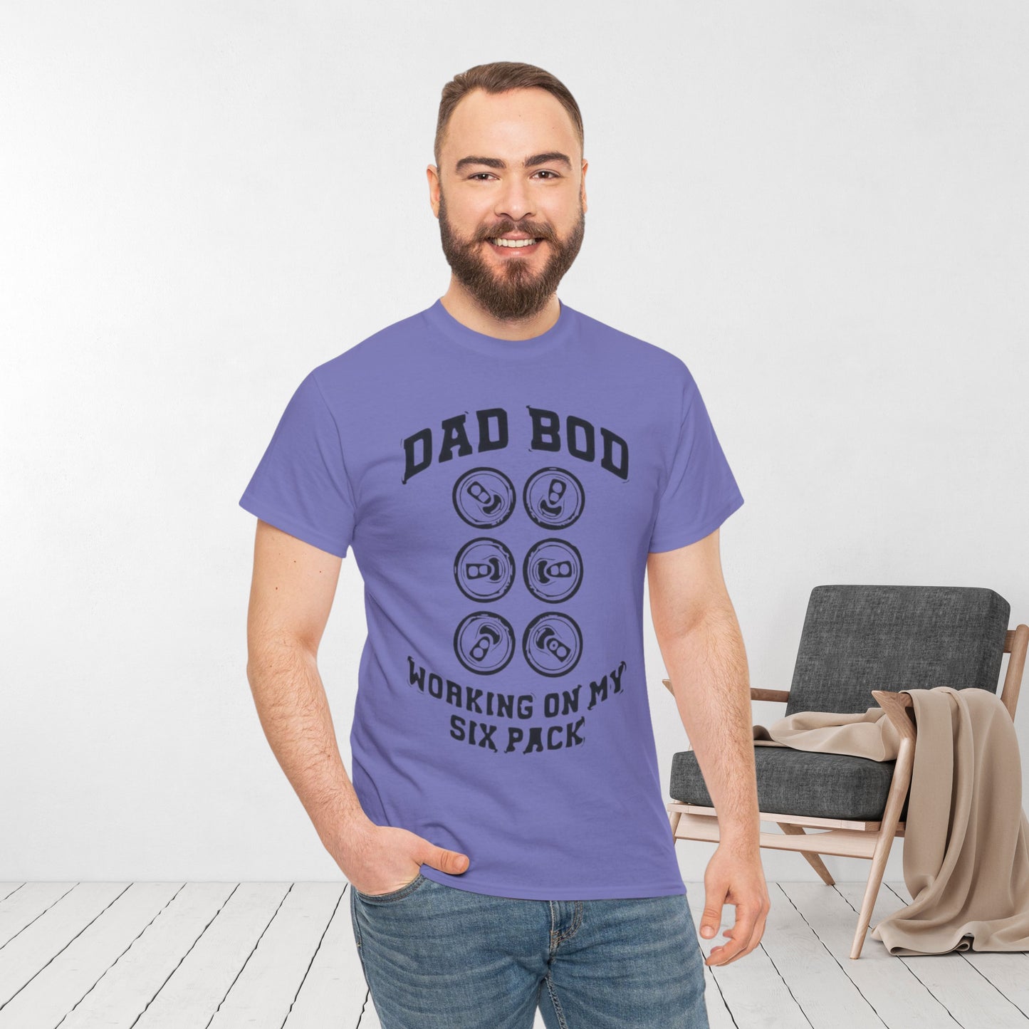 Dad's Funny T-shirt - Dad Bod, Working On My Six Pack