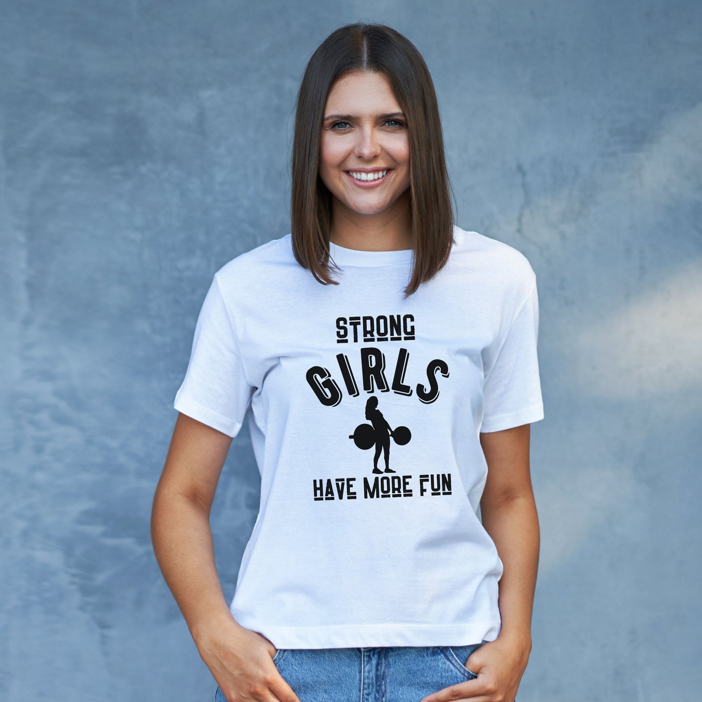 Strong Girls Have More Fun Deadlift T-shirt - Women's Relaxed Gym Wear