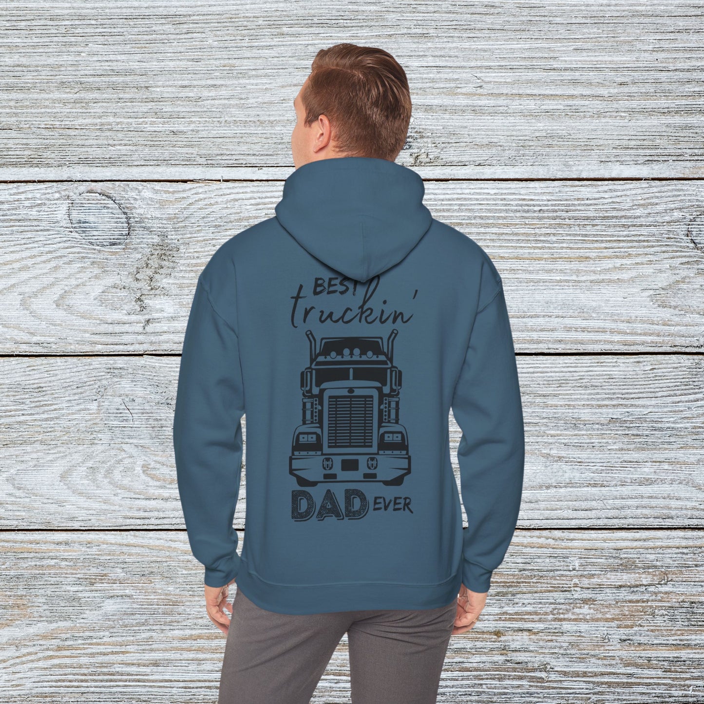 Truck Driver Dad Hoodie, Best Truckin' Dad Father's Day or Birthday Gift