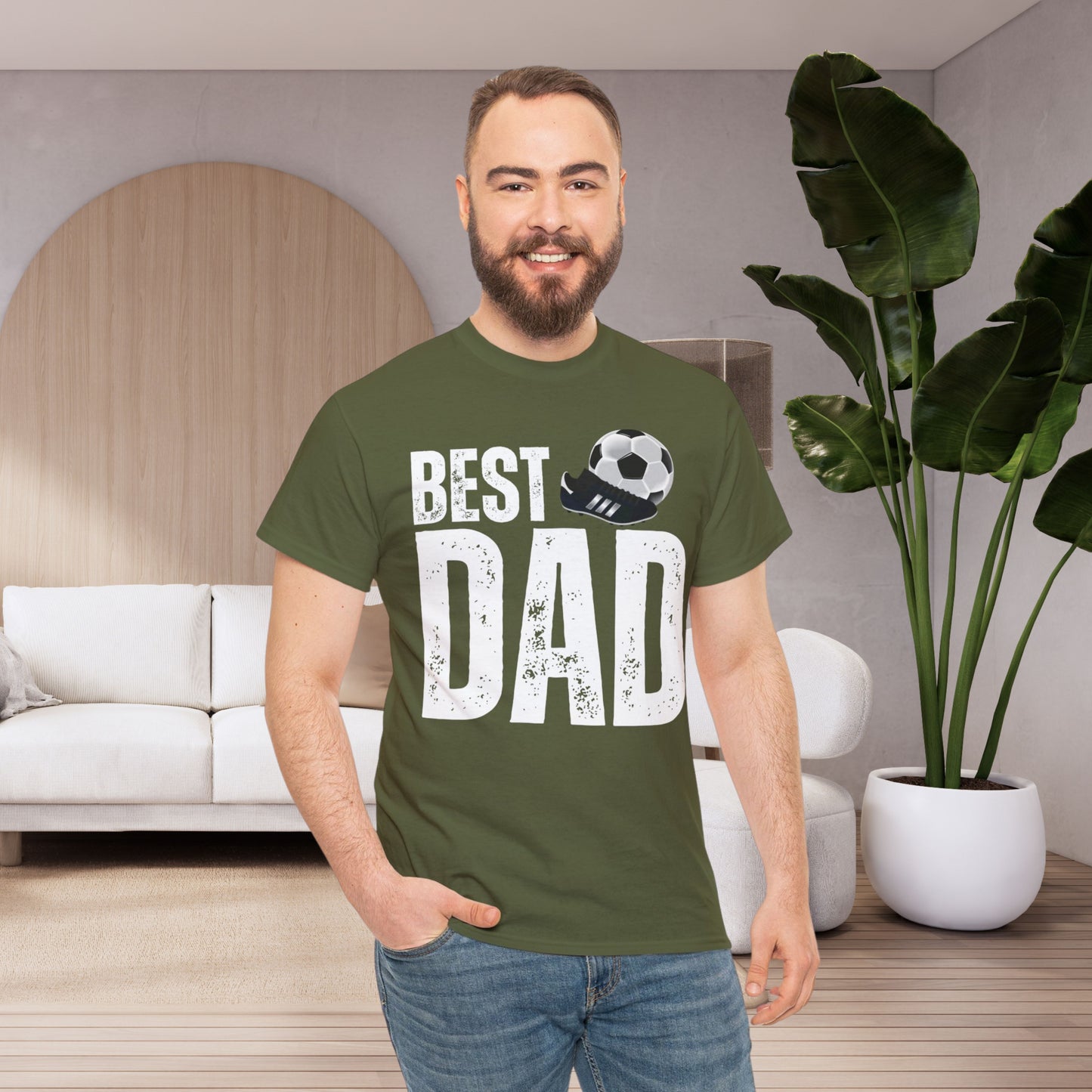 Best Footballer Dad Tee - Father's Day Football Gift