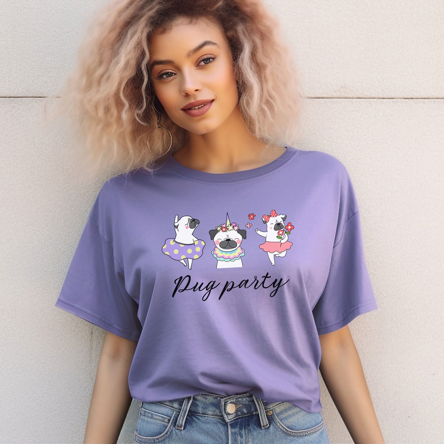 Cute Ballerina Dancing Pug T-shirt - Pug Party