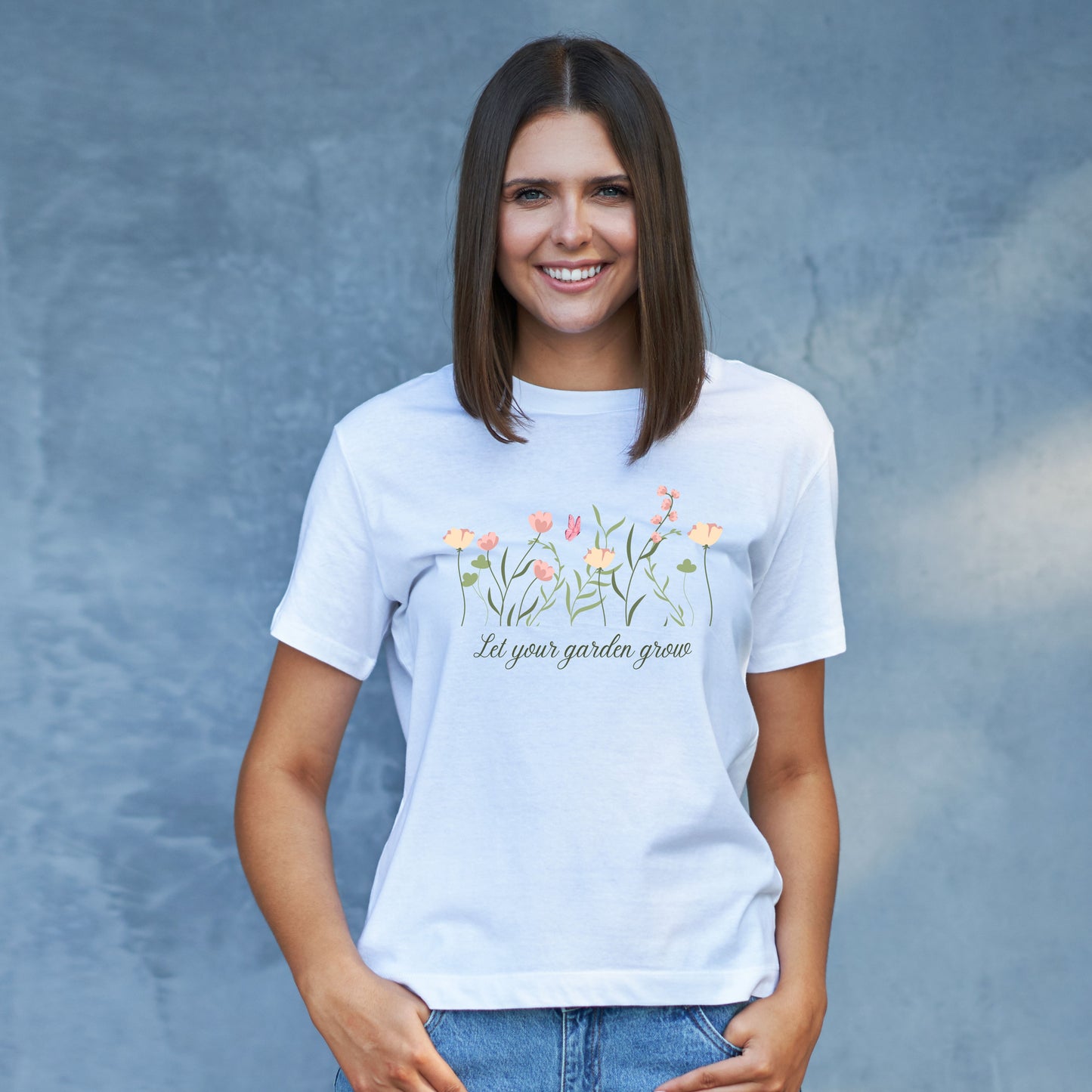 Motivational Cottage Garden T-shirt - Let Your Garden Grow