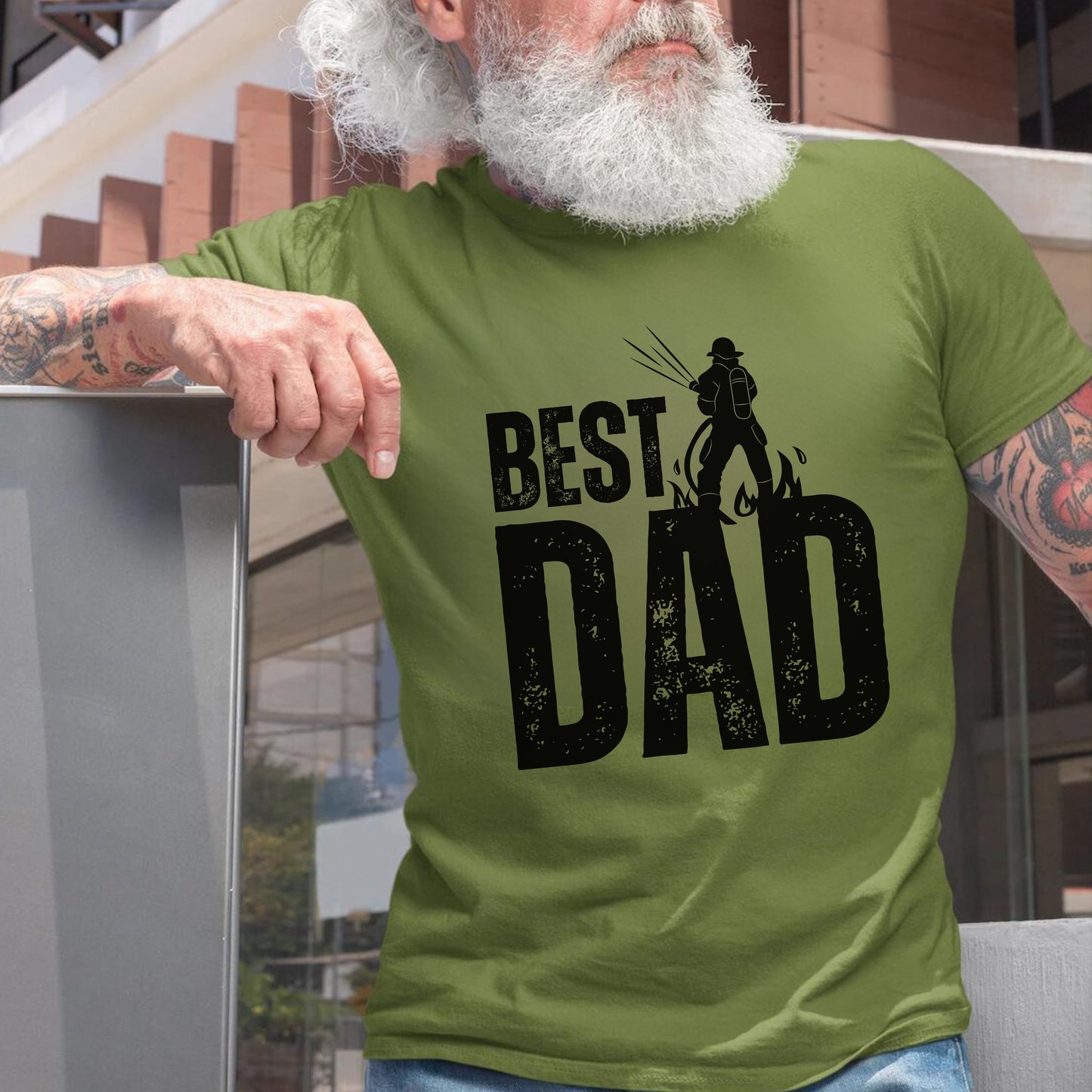 Best Fireman Dad T-shirt - Firefighter Father's Day Gift