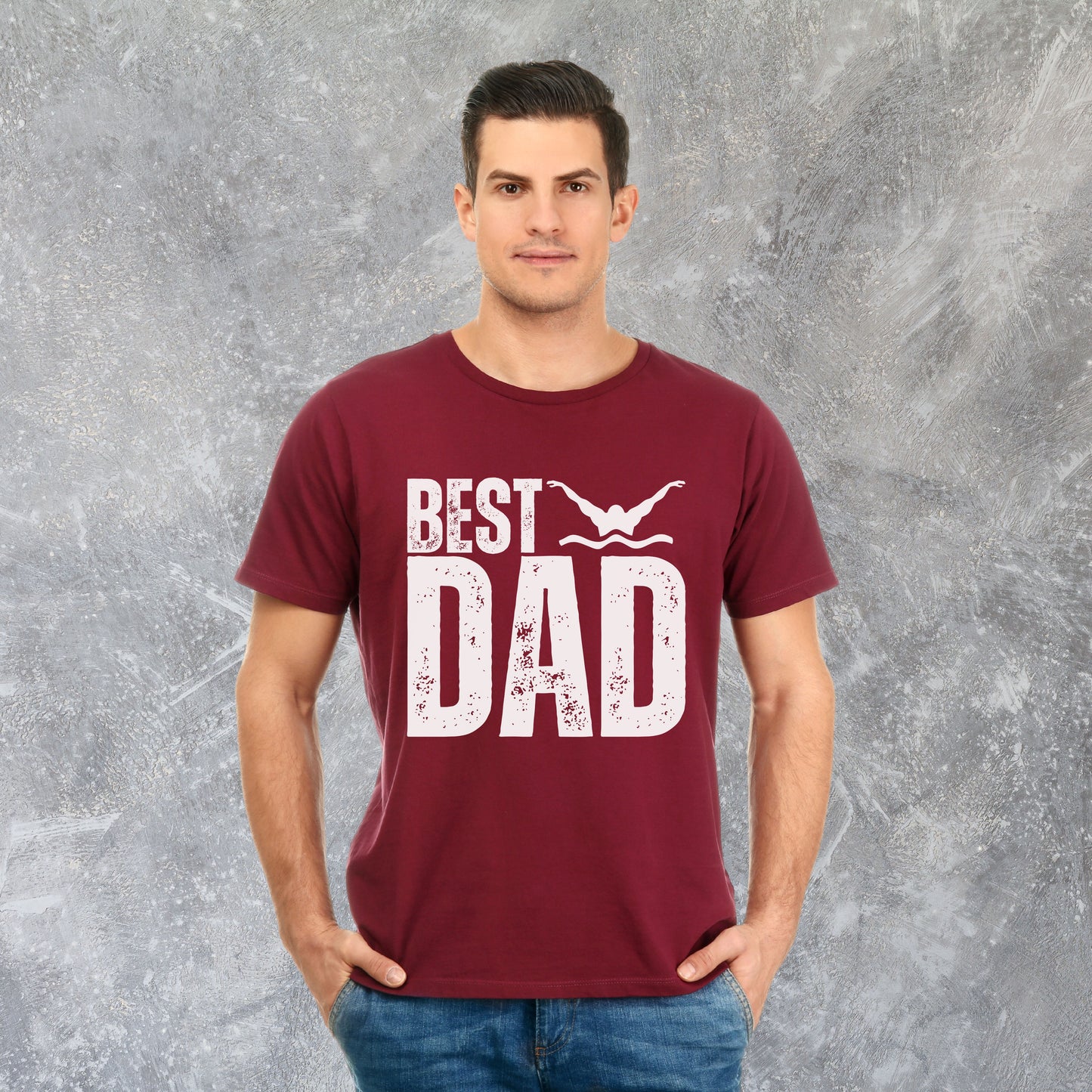 Best Swimming Dad T-shirt, Father's Day or Birthday Gift for Swimmer