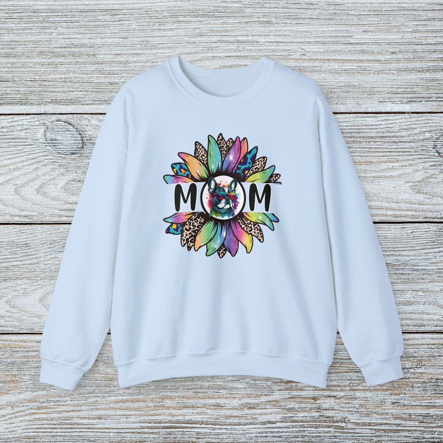 Women's Water Colour Drip French Bull Dog Mom Sweatshirt