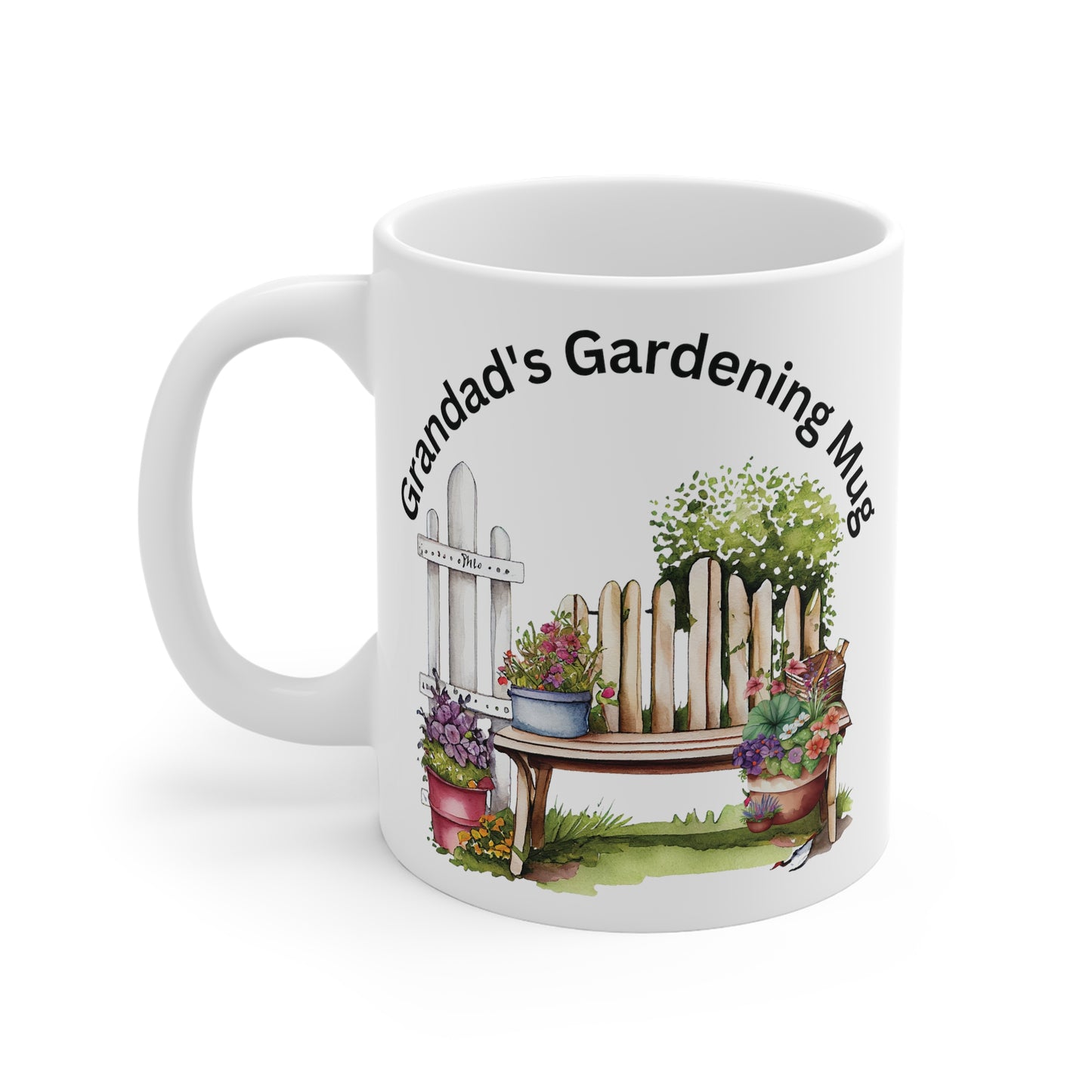 Grandad's Gardening Mug, Two Beautiful Garden Scenes on One Mug