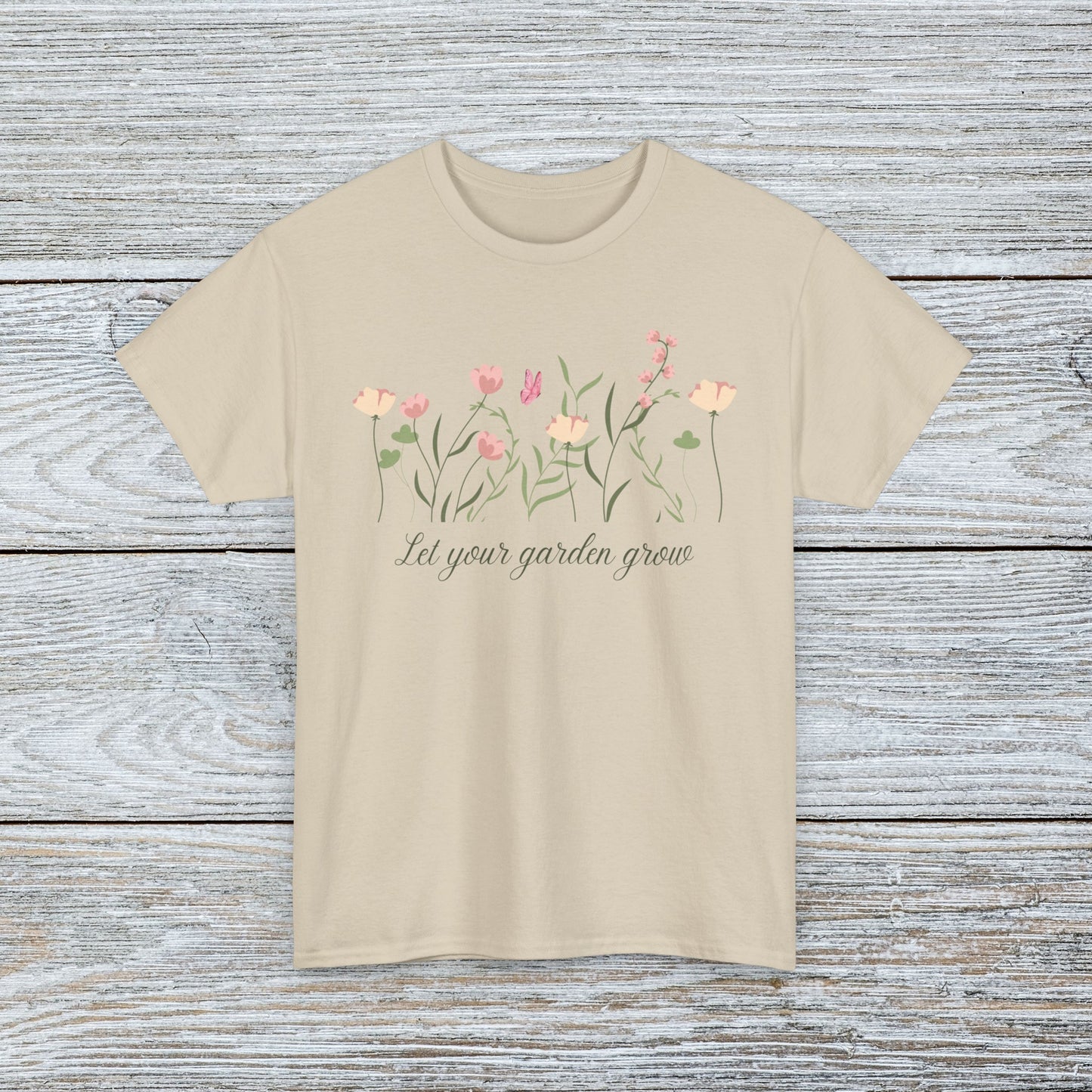 Motivational Cottage Garden T-shirt - Let Your Garden Grow