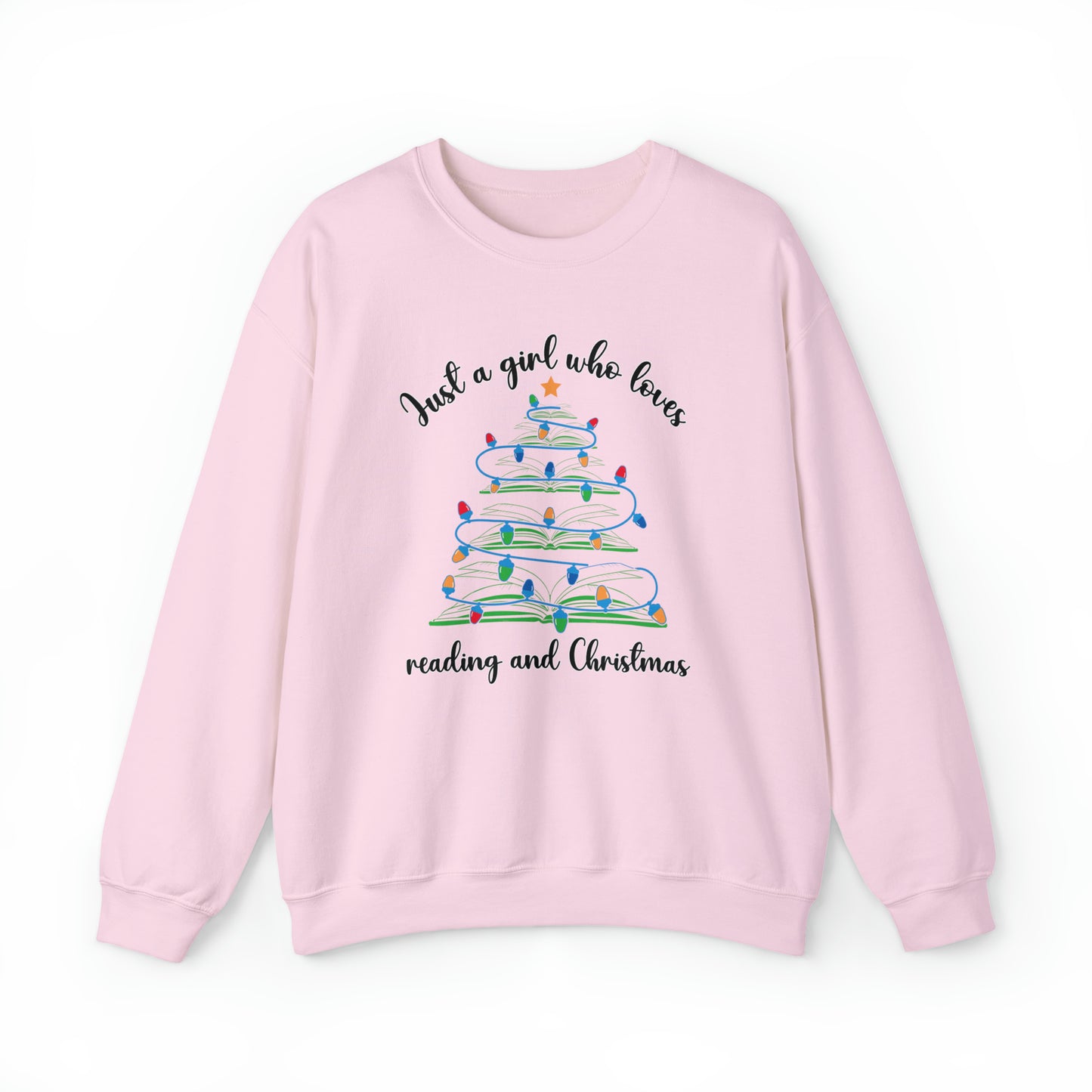 Just A Girl Who Loves Reading And Christmas Sweatshirt