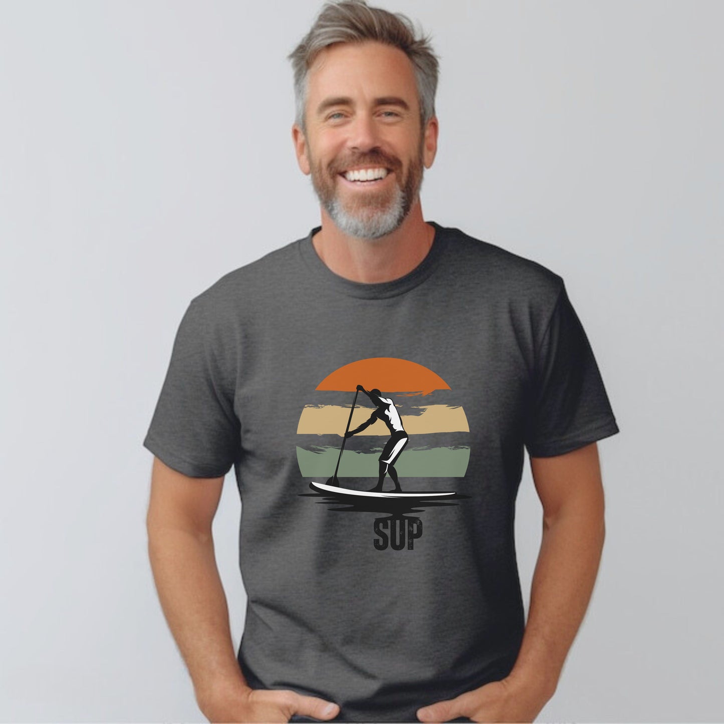 Men's Retro Sunset SUP T-shirt - Stand Up Paddle-boarding Gift