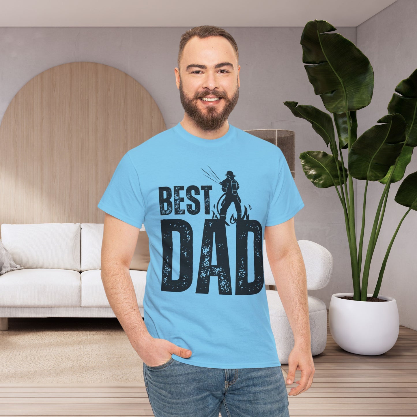 Best Fireman Dad T-shirt - Firefighter Father's Day Gift