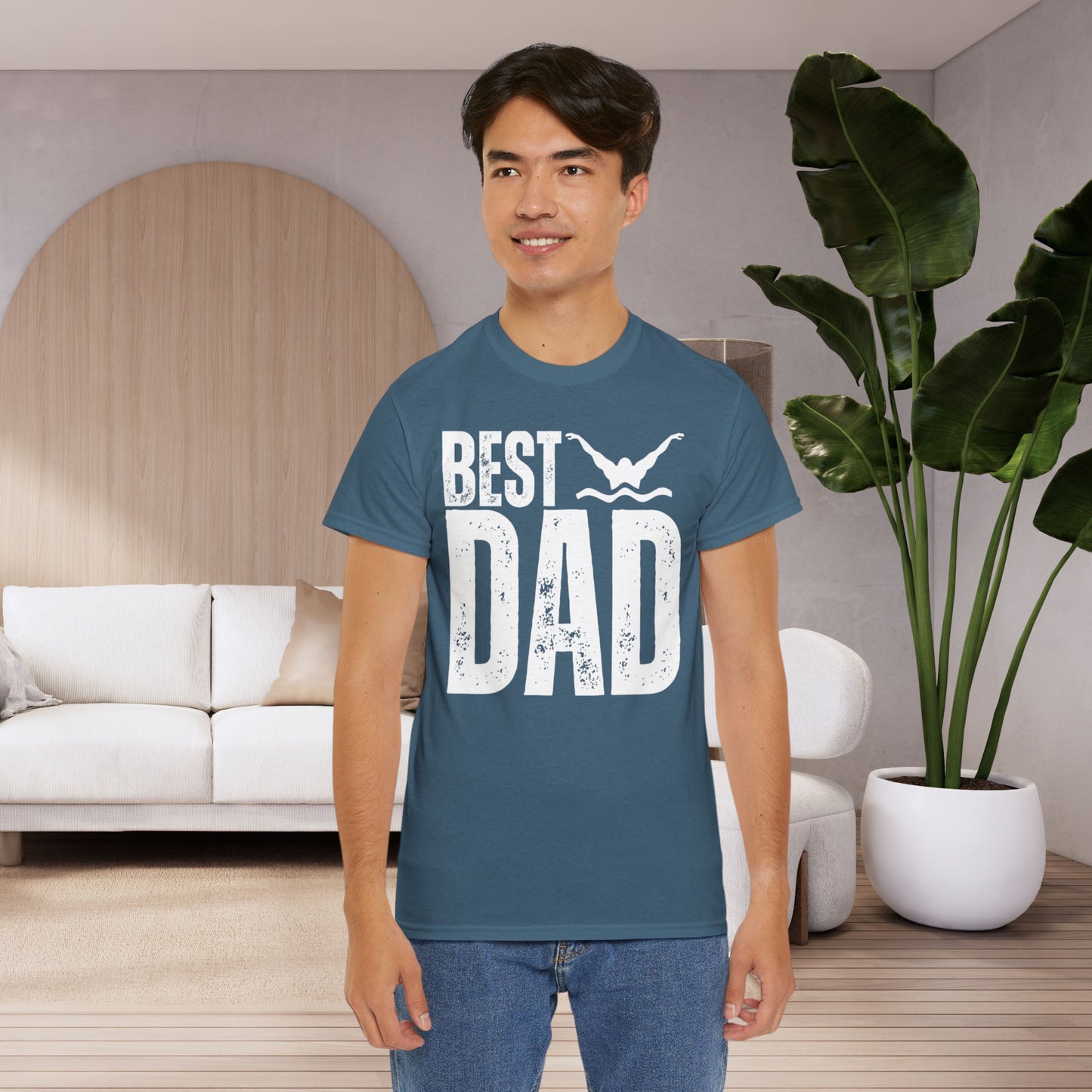 Best Swimming Dad T-shirt, Father's Day or Birthday Gift for Swimmer