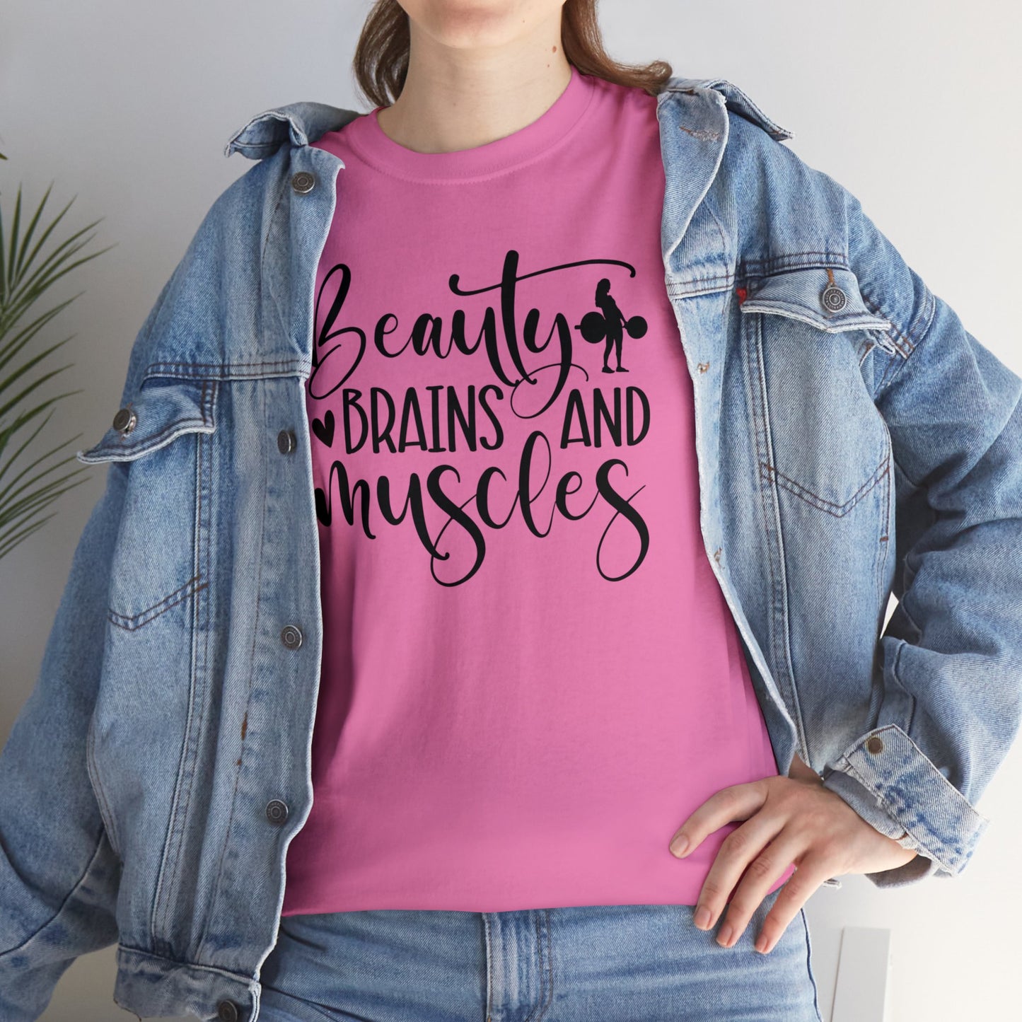 Beauty Brains and Muscles T-Shirt - Girl's Who Lift Gift