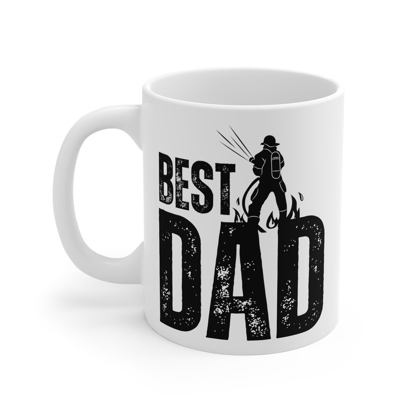 Best Fireman Dad Mug - Firefighter Fathers Day Gift