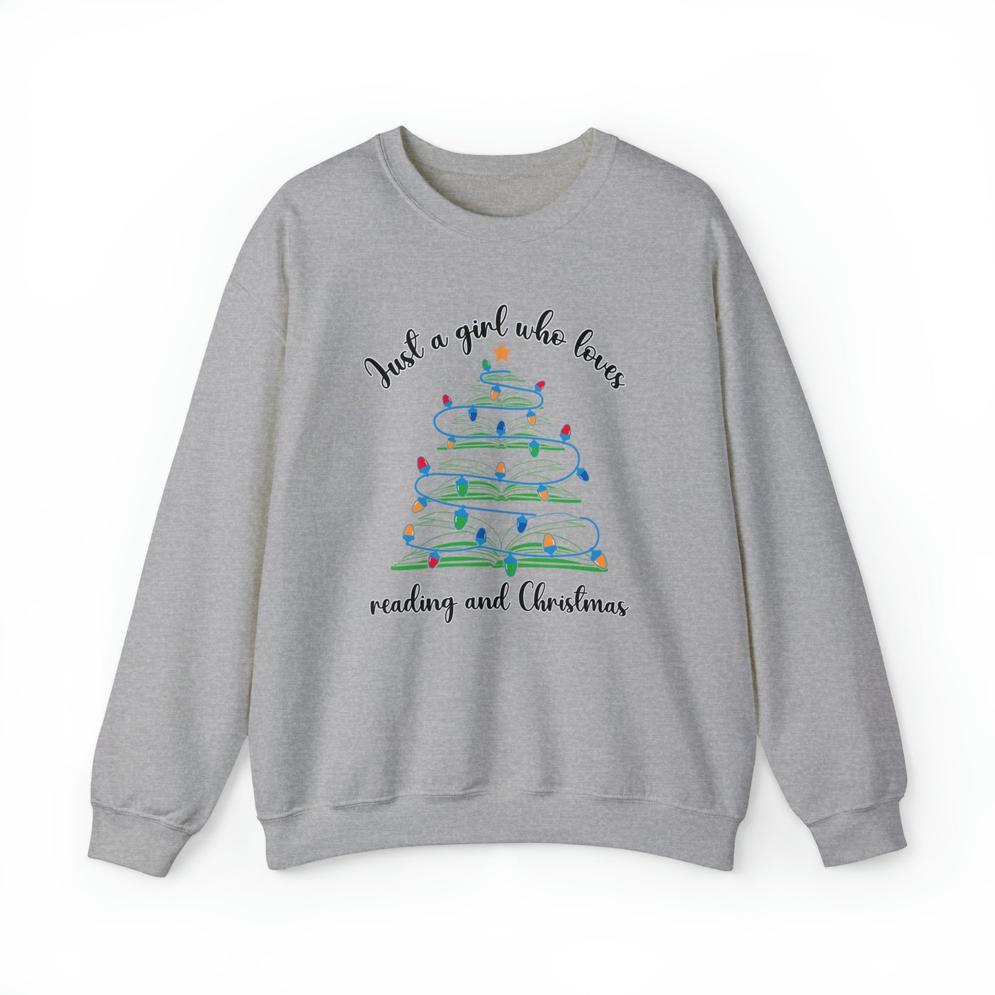 Just A Girl Who Loves Reading And Christmas Sweatshirt