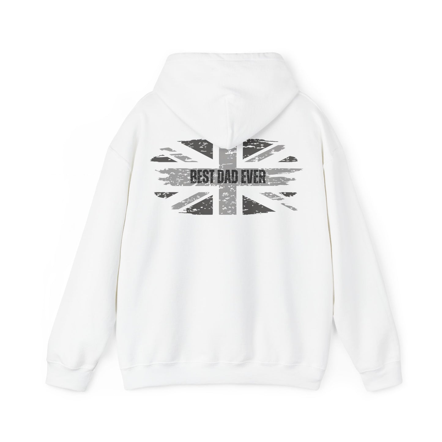 Best Dad Ever Patriotic Hoodie - Father's Day Dad's Grey Union Jack Hoodie