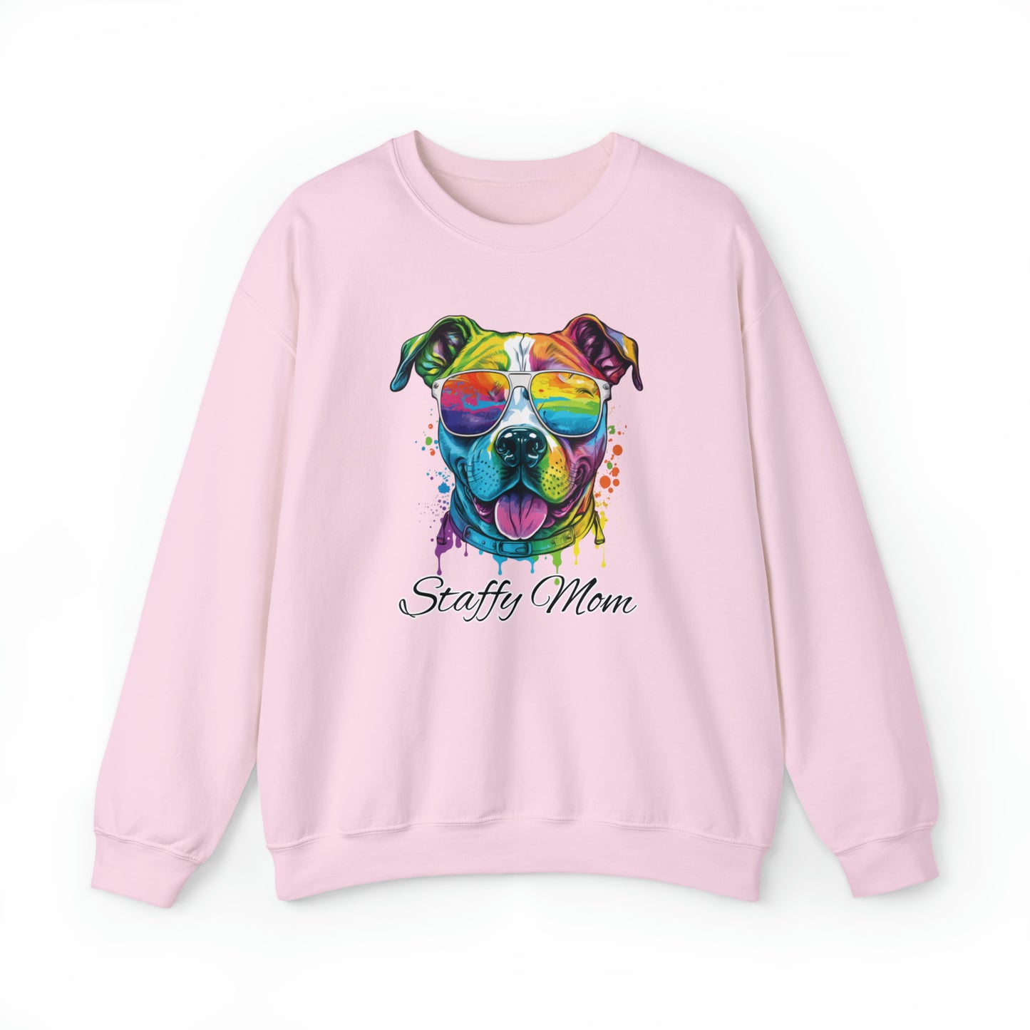 Beautiful Water Colour Staffordshire Bull Terrier Mom Sweatshirt