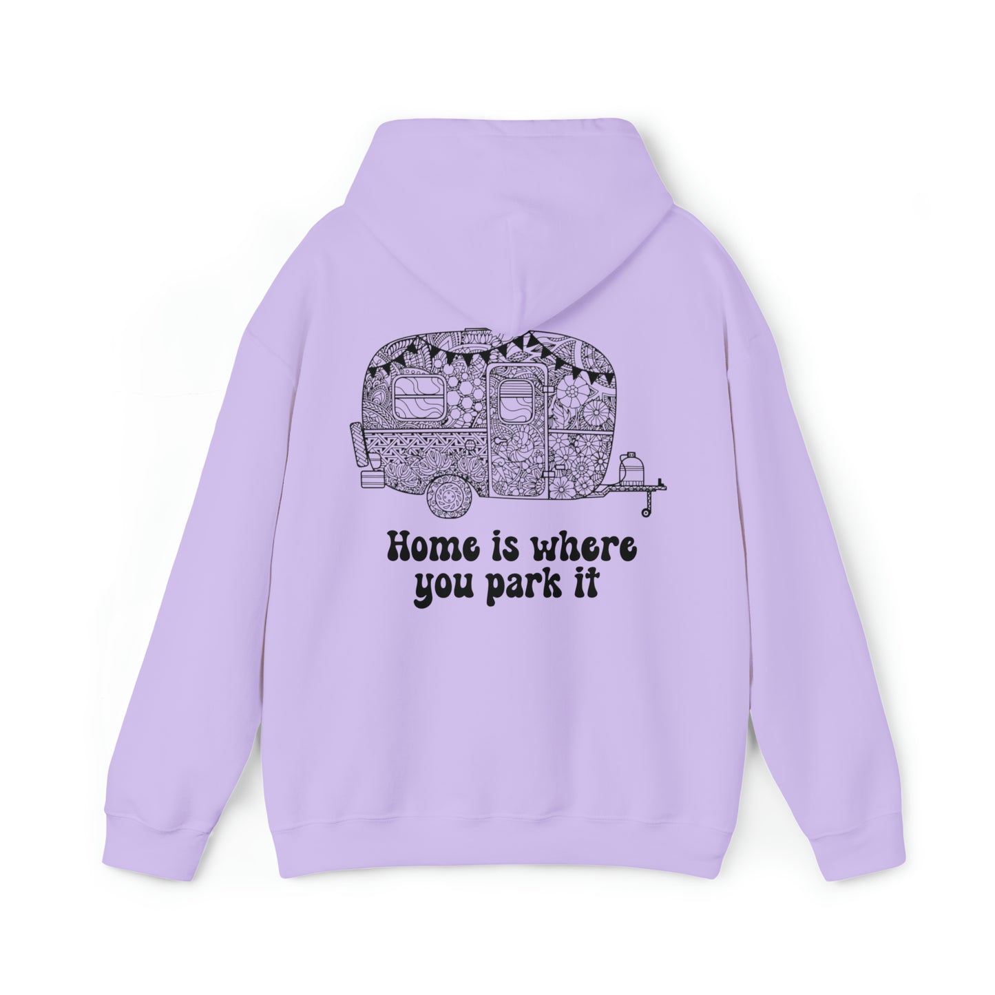 Unisex Mandala Style Caravanning Hoodie for Adults and Youths - Home is Where You Park It