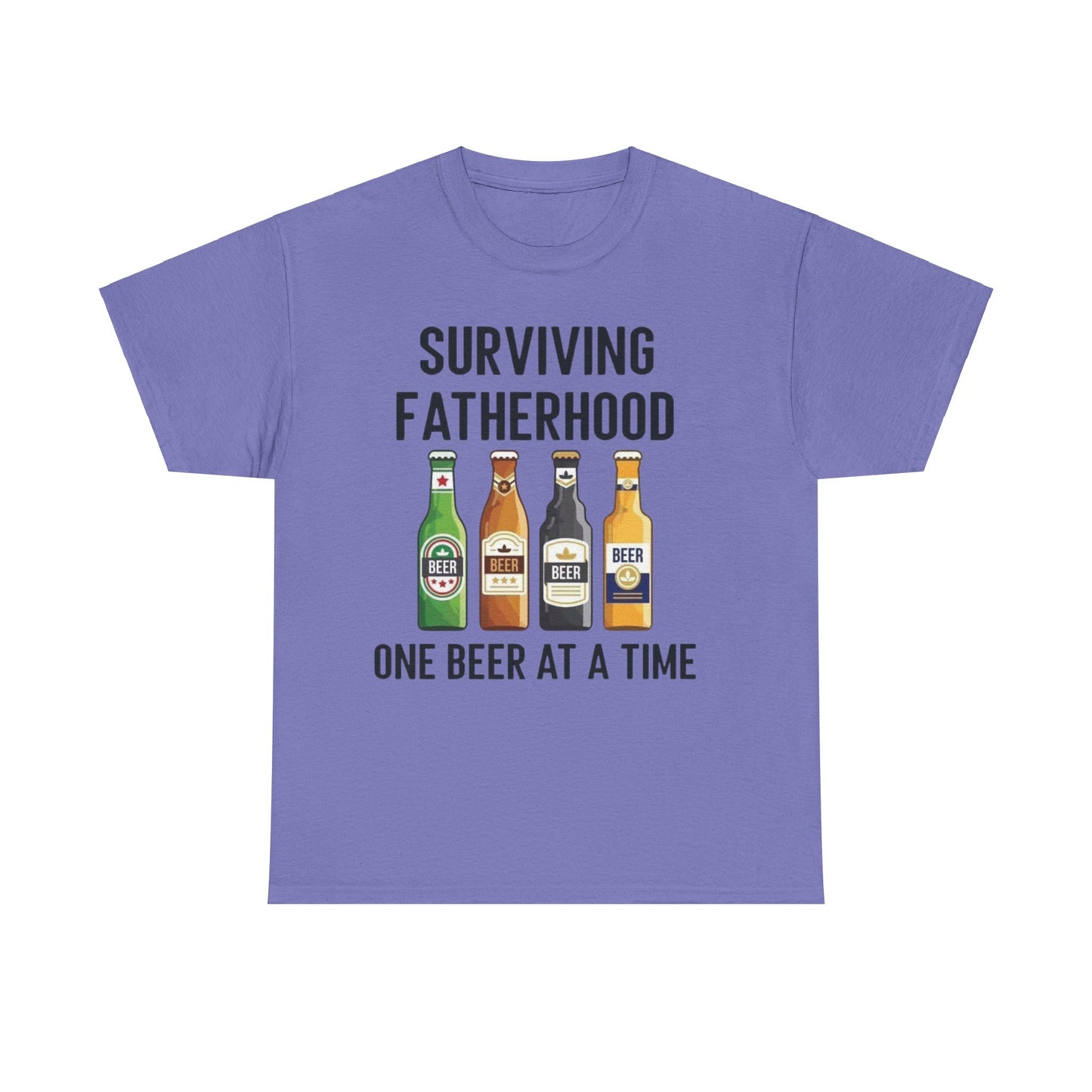 Dad's Funny T-shirt - Surviving Fatherhood One Beer At A Time