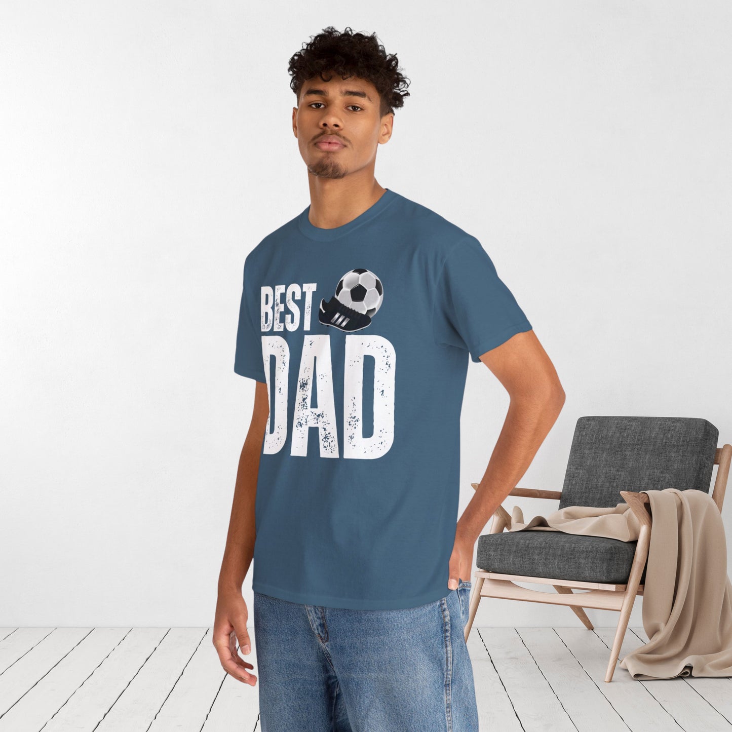 Best Footballer Dad Tee - Father's Day Football Gift