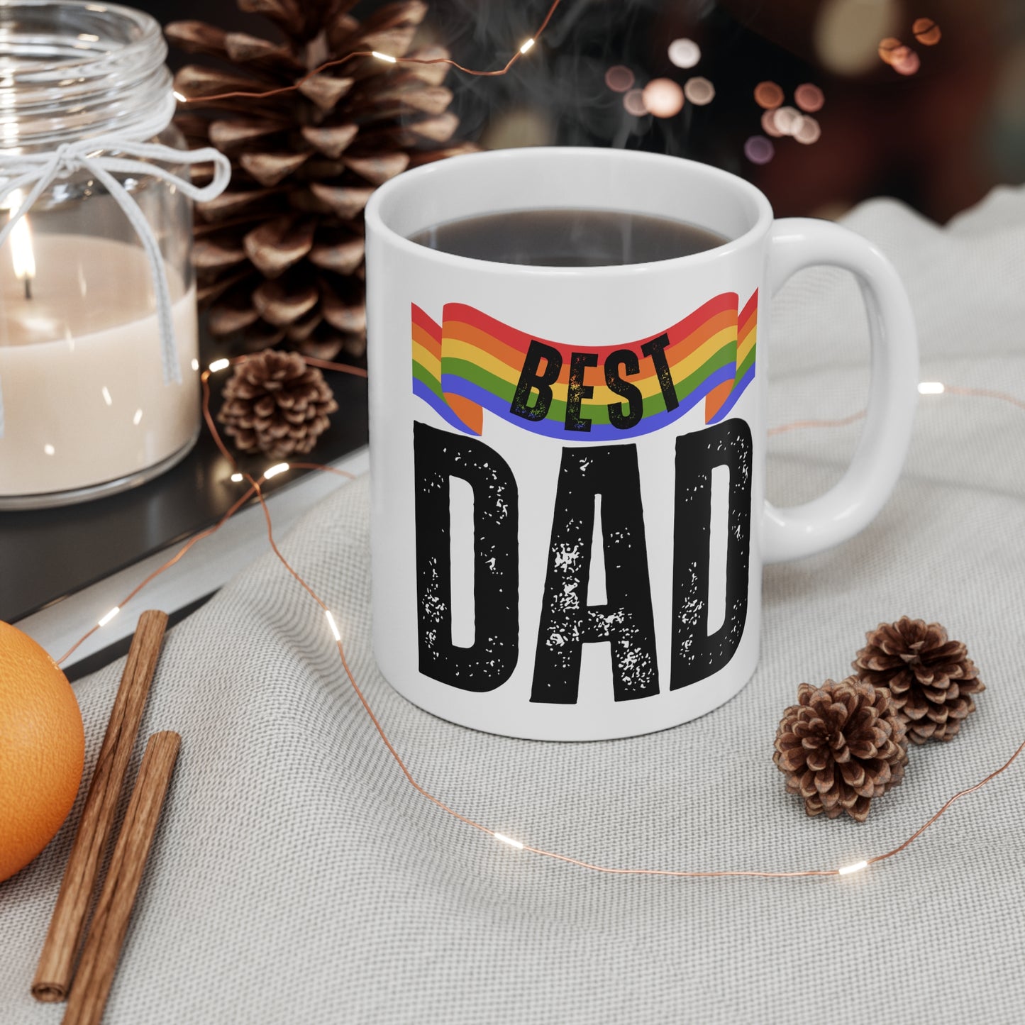 Best Pride Dad Mug - Pride Father's Day Gift LGBTQ+