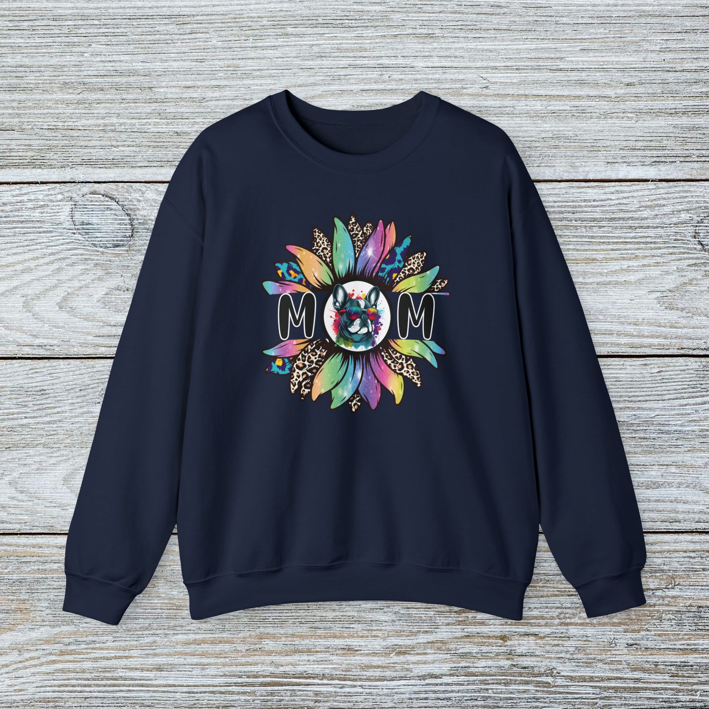 Women's Water Colour Drip French Bull Dog Mom Sweatshirt