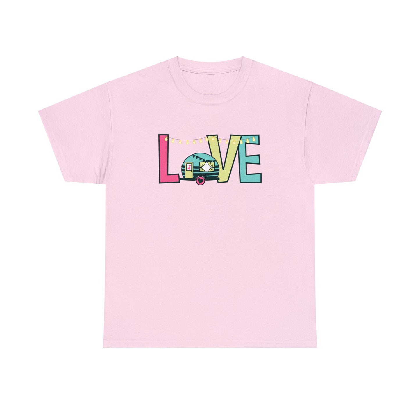 Unisex Pastel LOVE Caravanning T-shirt for Adults and Youths