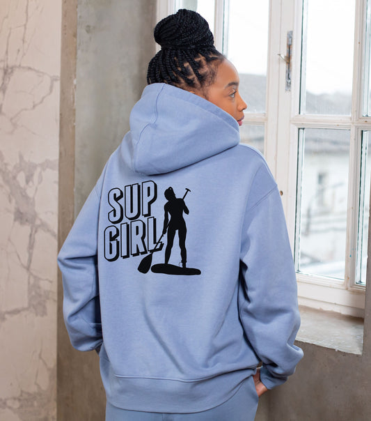 SUP Girl Hoodie, Stand Up Paddle-boarding Sweater, Mother's Day SUP Top, SUP Surf Hoodie, Paddle-boarding Top, Women's Paddle Board Gift